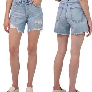 Citizens of Humanity  Elle Distressed High Waist Cutoff Denim Shorts  Size 27
